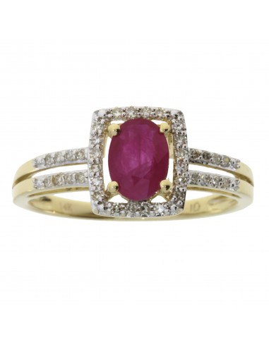 Genuine 1.18ct Ruby Diamond Ring 14KT Yellow Gold prix pour 