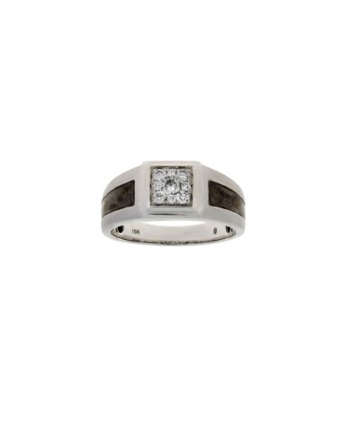 Genuine .33ct Diamond Mens Ring 10KT White Gold Par le système avancé 