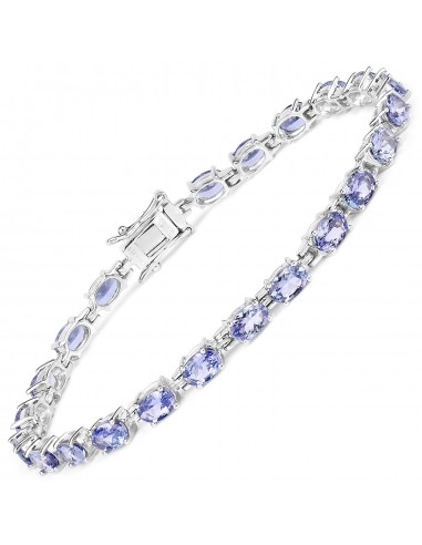 9.68 Carat Genuine Tanzanite .925 Sterling Silver Bracelet À commander