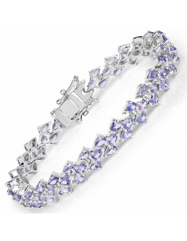 12.04 Carat Genuine Tanzanite .925 Sterling Silver Bracelet ou a consommer sur place