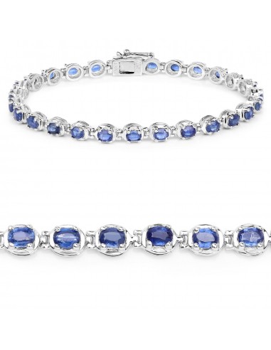 7.02 Carat Genuine Kyanite .925 Sterling Silver Bracelet outlet