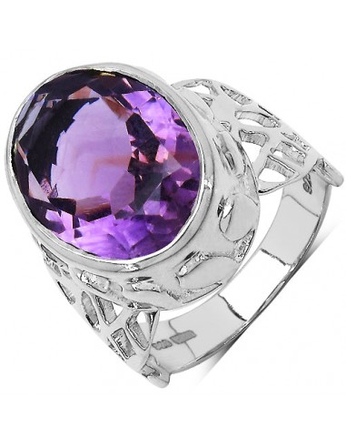 7.83 Carat Genuine Amethyst .925 Sterling Silver Ring 2 - 3 jours ouvrés.