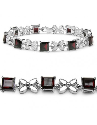 11.20 Carat Genuine Garnet Sterling Silver Bracelet 2 - 3 jours ouvrés.