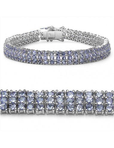 12.30 Carat Genuine Tanzanite Sterling Silver Bracelet Comment ça marche