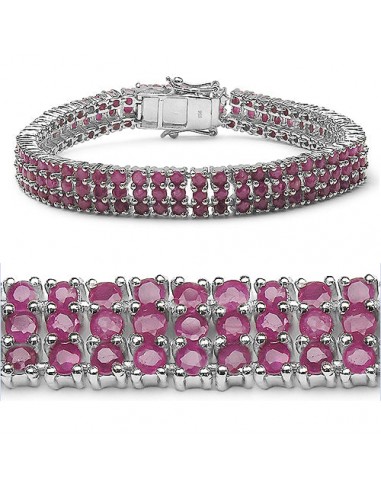 14.10 Carat Genuine Ruby Sterling Silver Bracelet est présent 