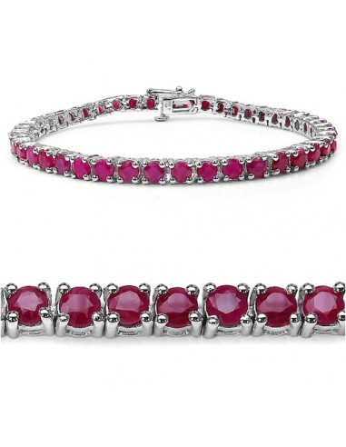 7.92 Carat Genuine Ruby .925 Sterling Silver Bracelet votre