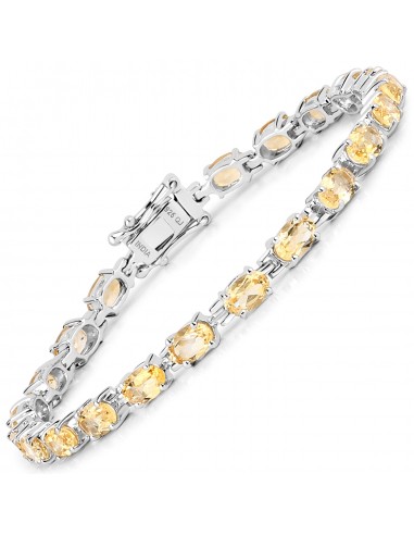 9.03 Carat Genuine Citrine .925 Sterling Silver Bracelet acheter