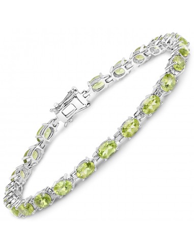 9.46 Carat Genuine Peridot .925 Sterling Silver Bracelet vente chaude votre 