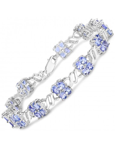 8.16 Carat Genuine Tanzanite .925 Sterling Silver Bracelet outlet