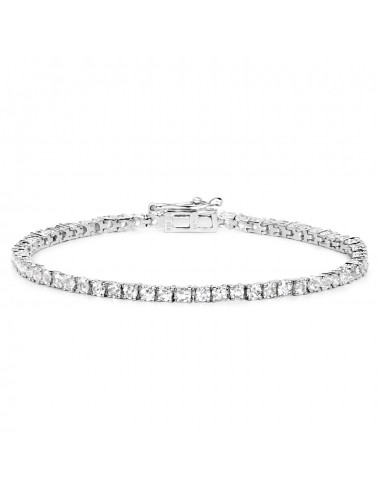 4.96 Carat Genuine White Topaz .925 Sterling Silver Bracelet soldes