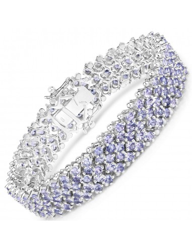 14.70 Carat Genuine Tanzanite .925 Sterling Silver Bracelet ou a consommer sur place