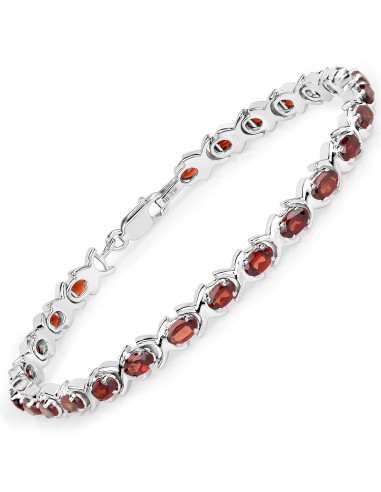 8.00 Carat Genuine Garnet .925 Sterling Silver Bracelet france