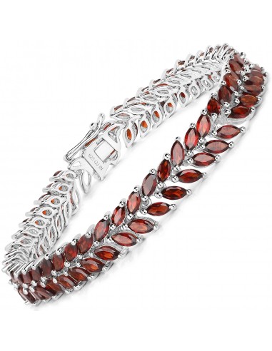 18.40 Carat Genuine Garnet .925 Sterling Silver Bracelet Les magasins à Paris