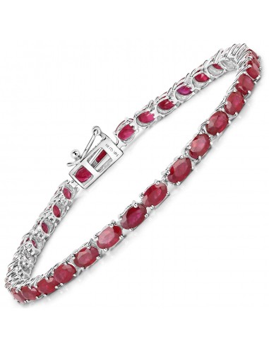 9.18 Carat Genuine Ruby 14K White Gold Bracelet acheter en ligne