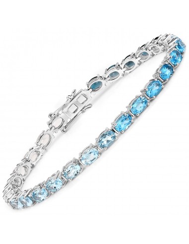 14.77 Carat Genuine Multi Stones .925 Sterling Silver Bracelet ou a consommer sur place