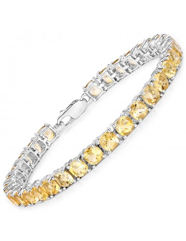 17.60 Carat Genuine Citrine .925 Sterling Silver Bracelet vous aussi creer 