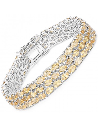 20.20 Carat Genuine Citrine .925 Sterling Silver Bracelet français