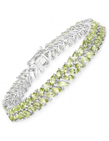 13.80 Carat Genuine Peridot .925 Sterling Silver Bracelet offre 