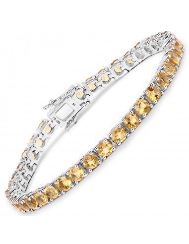 8.97 Carat Genuine Citrine .925 Sterling Silver Bracelet sélection de produits