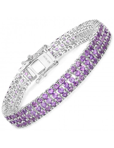 10.26 Carat Genuine Amethyst .925 Sterling Silver Bracelet de technologie