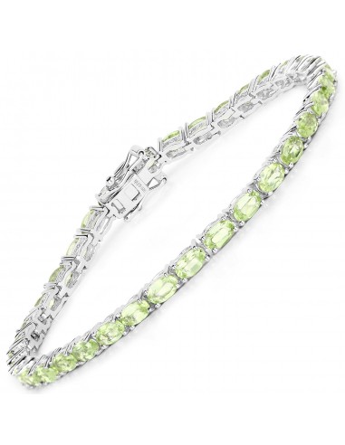 8.28 Carat Genuine Peridot .925 Sterling Silver Bracelet plus qu'un jeu 