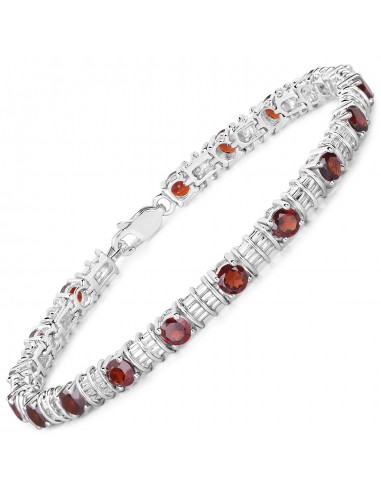 5.40 Carat Genuine Garnet .925 Sterling Silver Bracelet prix pour 