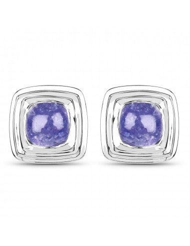 4.74 Carat Genuine Tanzanite .925 Sterling Silver Earrings meilleur choix