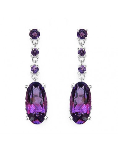 9.63 Carat Genuine Amethyst .925 Sterling Silver Earrings Le MVP de beaucoup