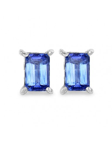 1.12 Carat Genuine Tanzanite .925 Sterling Silver Earrings brillant des détails fins