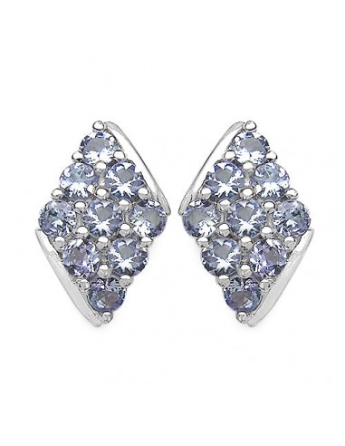 1.66 Carat Genuine Tanzanite .925 Sterling Silver Earrings est présent 