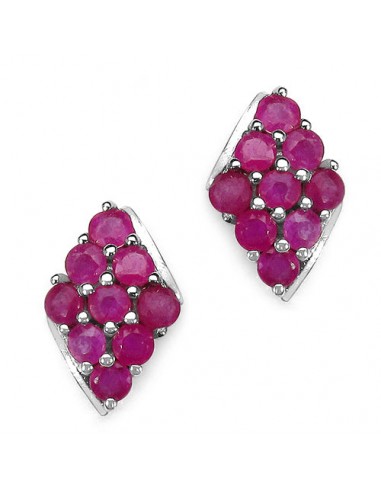 2.10 Carat Genuine Ruby Sterling Silver Earrings offre 