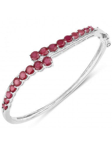 7.48 Carat Glass Filled Ruby Sterling Silver Bangle sélection de produits