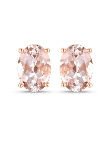 0.90 Carat Genuine Morganite 14K Rose Gold Earrings ou a consommer sur place