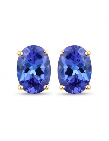 1.20 Carat Genuine Tanzanite 14K Yellow Gold Earrings pour bénéficier 