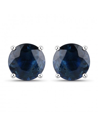 2.30 Carat Genuine Blue Sapphire 14K White Gold Earrings shop