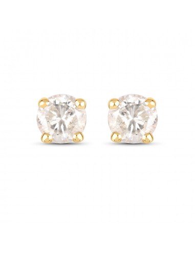 0.18 Carat Genuine LC Diamond 14K Yellow Gold Earrings Voir les baskets