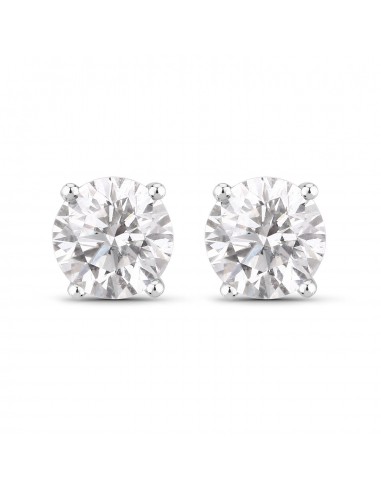 0.51 Carat Genuine White Diamond 14K White Gold Earrings JUSQU'A -70%! 