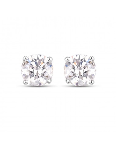 0.54 Carat Genuine White Diamond 14K White Gold Earrings Le MVP de beaucoup