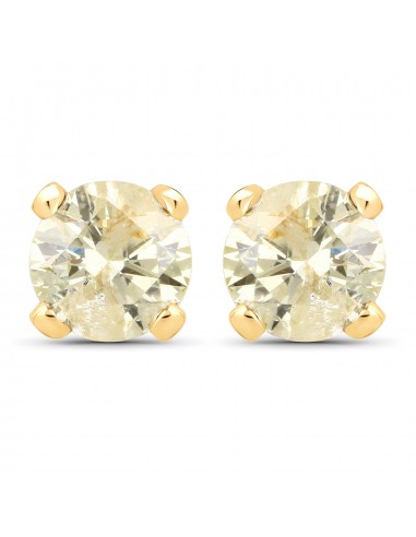 1.02 Carat Genuine LB Diamond 14K Yellow Gold Earrings en ligne