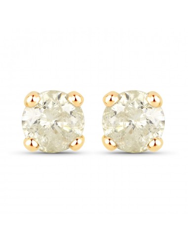 0.92 Carat Genuine LB Diamond 14K Yellow Gold Earrings meilleur choix