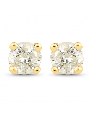 0.99 Carat Genuine LB Diamond 14K Yellow Gold Earrings shop