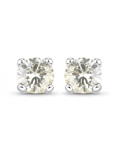 0.71 Carat Genuine White Diamond 14K White Gold Earrings suggérées chez