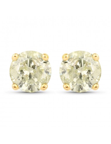 1.12 Carat Genuine LB Diamond 14K Yellow Gold Earrings hantent personnes