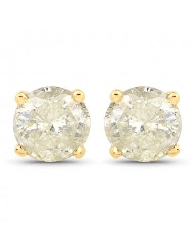 1.54 Carat Genuine LB Diamond 14K Yellow Gold Earrings vente chaude votre 