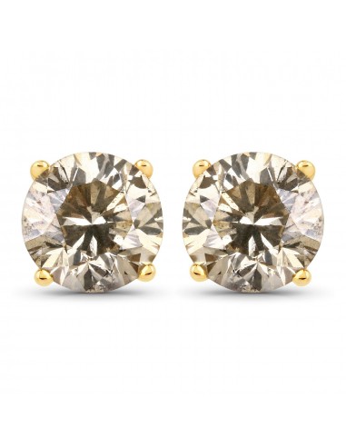 2.39 Carat Genuine TTLB Diamond 14K Yellow Gold Earrings online