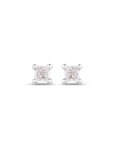 0.06 Carat Genuine White Diamond 14K White Gold Earrings Comparez et commandez 