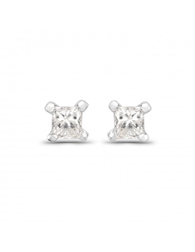 0.09 Carat Genuine White Diamond 14K White Gold Earrings d'Europe débarque