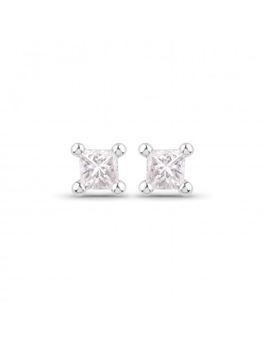 0.06 Carat Genuine White Diamond 14K White Gold Earrings 50-70% off 