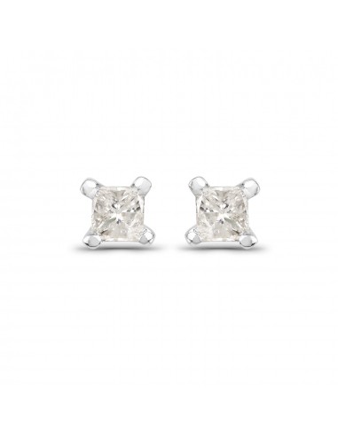 0.09 Carat Genuine White Diamond 14K White Gold Earrings Comparez et commandez 