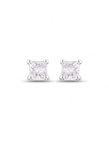 0.11 Carat Genuine White Diamond 14K White Gold Earrings shop